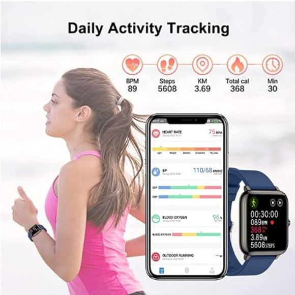 Activity Tracker with IP67 Waterproof Pedometer Smartwatch with Step Counter